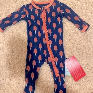 Kickee Pants 0-3 Month Footie NWT Cotton Candy
